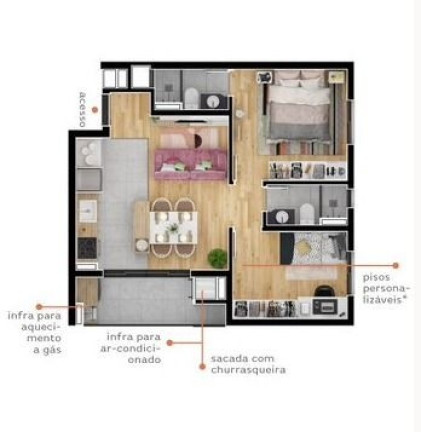 Imagem Apartamento com 2 Quartos à Venda, 53 m² em água Verde - Curitiba