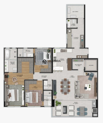 Imagem Apartamento com 3 Quartos à Venda, em Centro - Itajaí Imagem Apartamento com 3 Quartos à Venda, em Centro - Itajaí