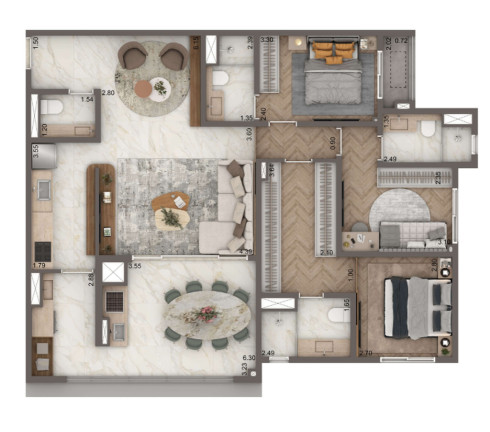 Imagem Imóvel com 3 Quartos à Venda, 111 m² em Brooklin Paulista - São Paulo Imagem Imóvel com 3 Quartos à Venda, 111 m² em Brooklin Paulista - São Paulo