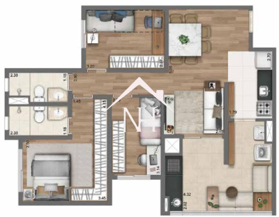 Imagem Apartamento com 3 Quartos à Venda, 76 m² em Vila Andrade - São Paulo Imagem Apartamento com 3 Quartos à Venda, 76 m² em Vila Andrade - São Paulo