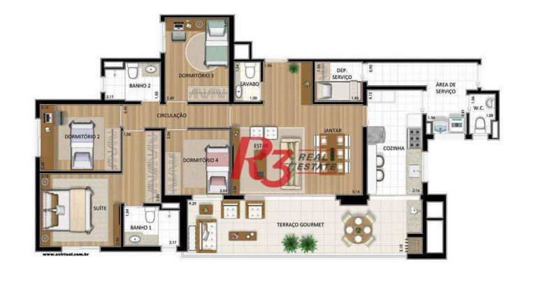 Imagem Apartamento com 3 Quartos à Venda, 98 m² em Marapé - Santos Imagem Apartamento com 3 Quartos à Venda, 98 m² em Marapé - Santos