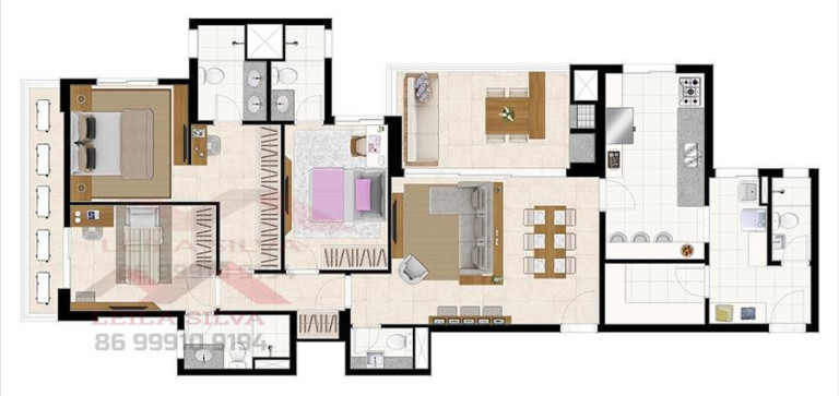 Imagem Apartamento à Venda, 128 m² em Horto - Teresina Imagem Apartamento à Venda, 128 m² em Horto - Teresina