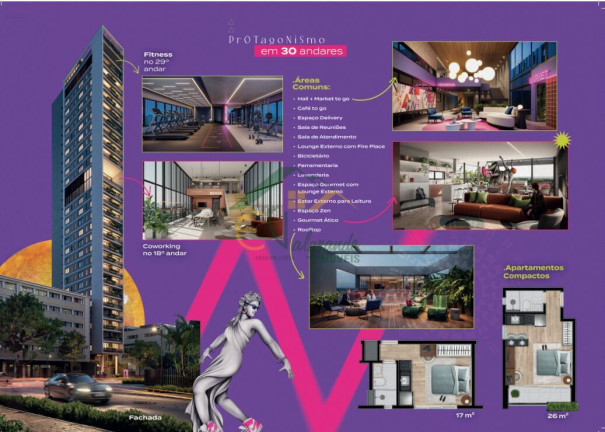 Imagem Imóvel com 1 Quarto à Venda, 26 m² em Centro - Curitiba Imagem Imóvel com 1 Quarto à Venda, 26 m² em Centro - Curitiba