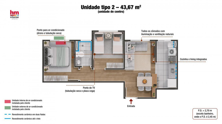 Imagem Apartamento com 2 Quartos à Venda,  em Jardim Ibirapuera - Campinas