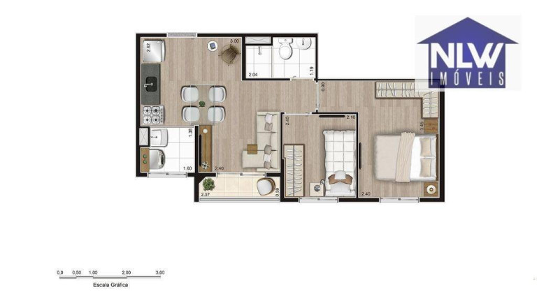Imagem Apartamento com 2 Quartos à Venda, 39 m² em Parque Ipê - São Paulo Imagem Apartamento com 2 Quartos à Venda, 39 m² em Parque Ipê - São Paulo