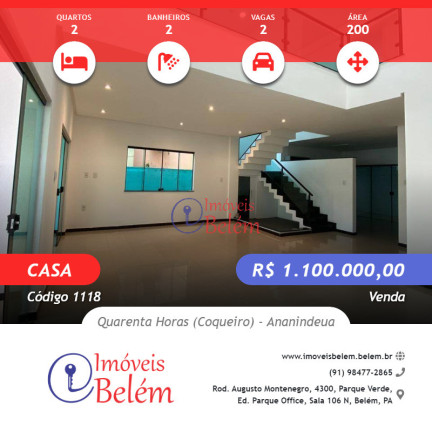 Imagem Casa com 2 Quartos à Venda, 200 m² em Quarenta Horas (coqueiro) - Ananindeua Imagem Casa com 2 Quartos à Venda, 200 m² em Quarenta Horas (coqueiro) - Ananindeua