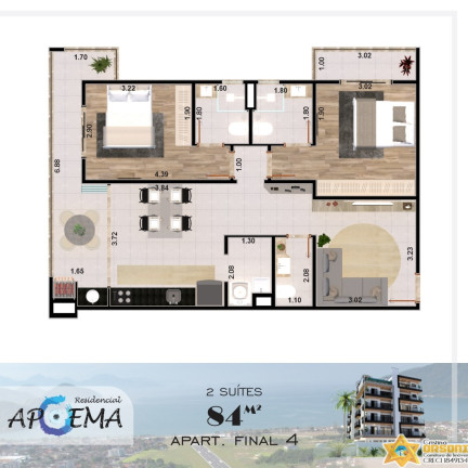 Apartamento com 2 Quartos à Venda, 86 m² em Centro - Ubatuba