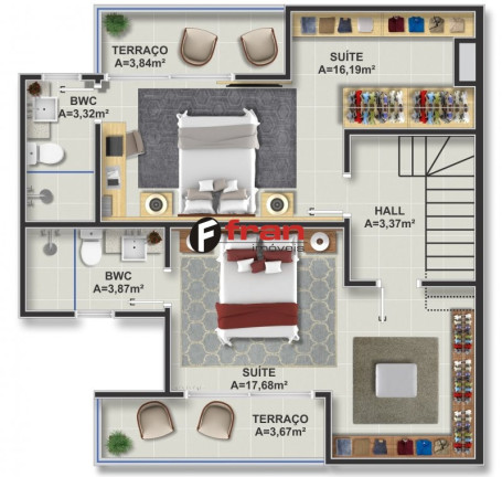 Imagem Apartamento com 2 Quartos à Venda, 57 m² em Itacorubi - Florianópolis