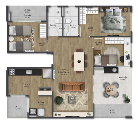 Imagem Imóvel com 2 Quartos à Venda, 70 m² em Praia De Itaparica - Vila Velha