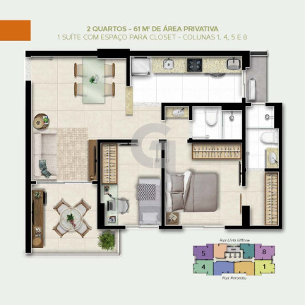 Imagem Apartamento com 2 Quartos à Venda, 61 m² em Luiz Anselmo - Salvador