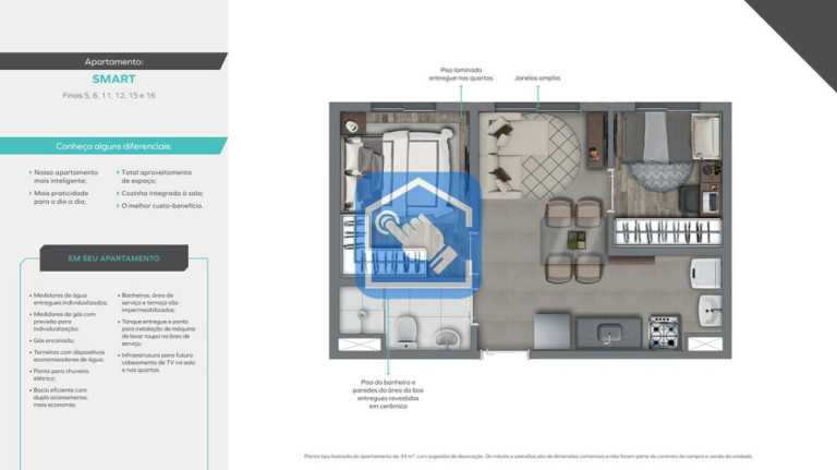 Foto do imóvel Apartamento com 2 Quartos à Venda, 34 m² em Belenzinho - São Paulo