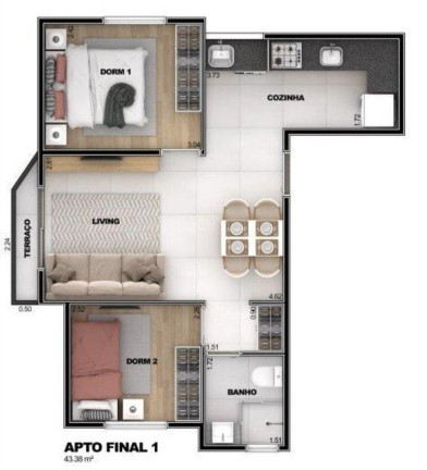 Imagem Apartamento com 2 Quartos à Venda, 62 m² em Santa Teresinha - São Paulo