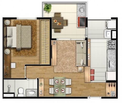 Imagem Apartamento com 1 Quarto à Venda, 51 m² em Vila Independência - Piracicaba