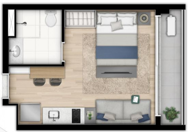 Imagem Studio com 1 Quarto à Venda, 25 m² em Butantã - São Paulo