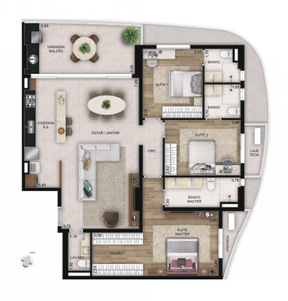 Imagem Apartamento com 3 Quartos à Venda, 100 m² em Serrinha - Goiânia