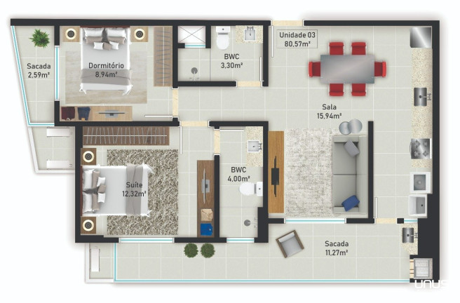 Imagem Apartamento com 2 Quartos à Venda, 80 m² em Barreiros - São José Imagem Apartamento com 2 Quartos à Venda, 80 m² em Barreiros - São José