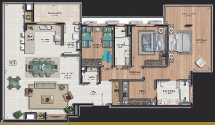 Imagem Apartamento com 3 Quartos à Venda, 164 m² em Cidade Alta - Bento Gonçalves