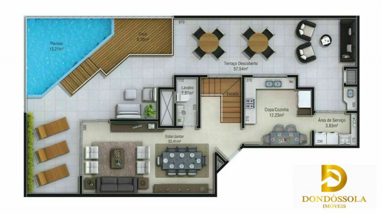Imagem Apartamento com 2 Quartos à Venda, 160 m² em Centro - Criciúma