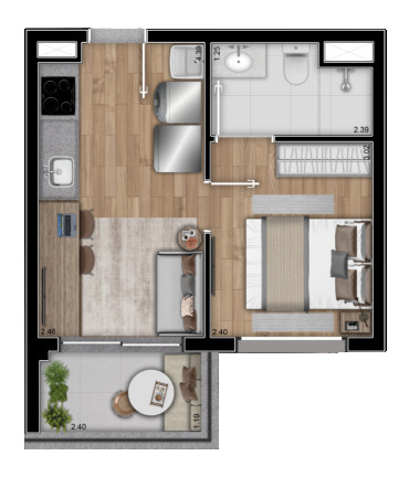 Imagem Apartamento com 1 Quarto à Venda, 52 m² em Brooklin Paulista - São Paulo Imagem Apartamento com 1 Quarto à Venda, 52 m² em Brooklin Paulista - São Paulo