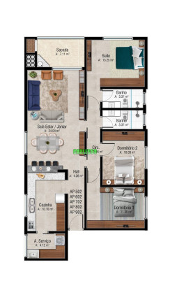 Apartamento com 3 Quartos à Venda, 110 m² em Bonfim - Santa Maria