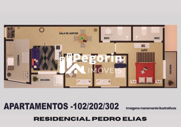 Imagem Apartamento com 2 Quartos à Venda, 68 m² em Centro - Pinhais Imagem Apartamento com 2 Quartos à Venda, 68 m² em Centro - Pinhais