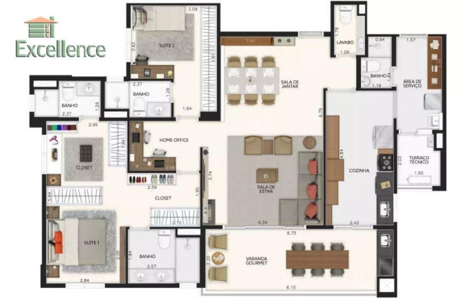 Imagem Apartamento com 3 Quartos à Venda, 135 m² em Vila Assunção - Santo André Imagem Apartamento com 3 Quartos à Venda, 135 m² em Vila Assunção - Santo André