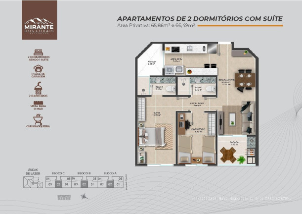 Imagem Apartamento com 3 Quartos à Venda, 169 m² em Coqueiros - Florianópolis Imagem Apartamento com 3 Quartos à Venda, 169 m² em Coqueiros - Florianópolis