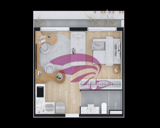 Imagem Imóvel com 1 Quarto à Venda, 49 m² em Batel - Curitiba