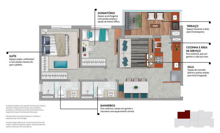 Imagem Apartamento com 2 Quartos à Venda, 65 m² em Centro - Barueri