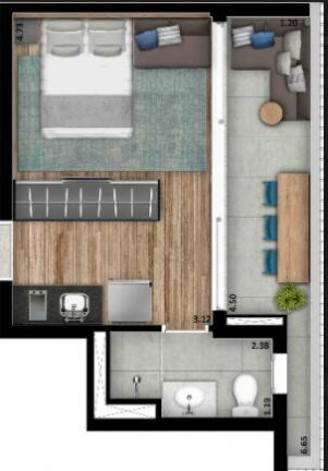 Imagem Studio com 1 Quarto à Venda, 28 m² em Perdizes - São Paulo