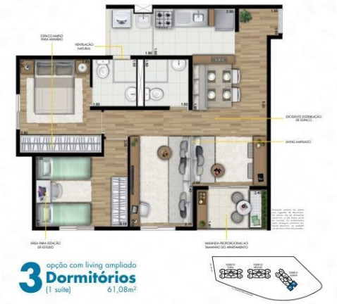 Imagem Apartamento com 2 Quartos à Venda, 45 m² em Vila Carrão - São Paulo
