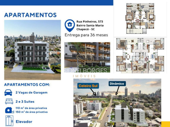 Imagem Apartamento à Venda, 110 m² em Santa Maria - Chapecó Imagem Apartamento à Venda, 110 m² em Santa Maria - Chapecó