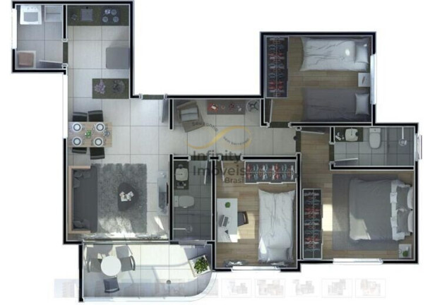 Imagem Apartamento com 2 Quartos à Venda, 53 m² em Cabral - Contagem Imagem Apartamento com 2 Quartos à Venda, 53 m² em Cabral - Contagem