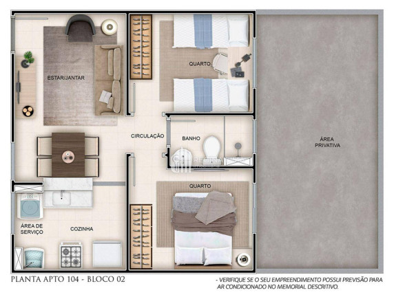 Imagem Apartamento com 2 Quartos à Venda,  em Gurupi - Teresina