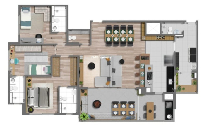 Imagem Imóvel com 3 Quartos à Venda, 133 m² em Vila Andrade - São Paulo