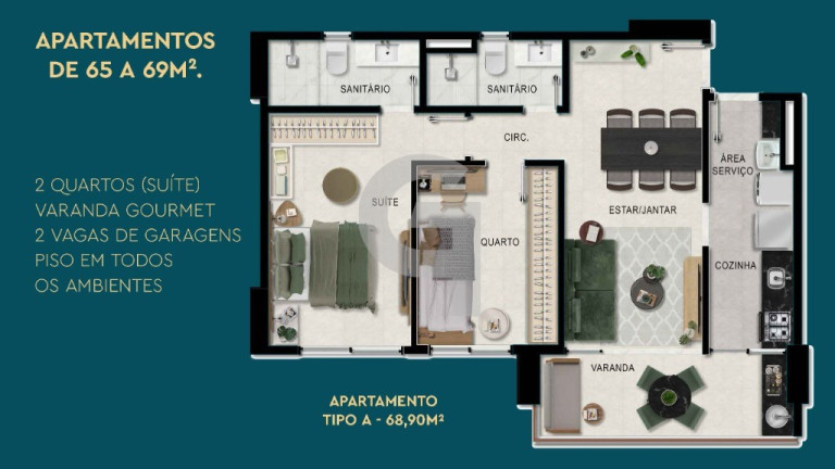 Imagem Apartamento com 2 Quartos à Venda, 65 m² em Caminho Das árvores - Salvador Imagem Apartamento com 2 Quartos à Venda, 65 m² em Caminho Das árvores - Salvador