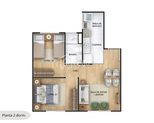 Imagem Apartamento com 2 Quartos à Venda, 41 m² em Ipanema - Porto Alegre