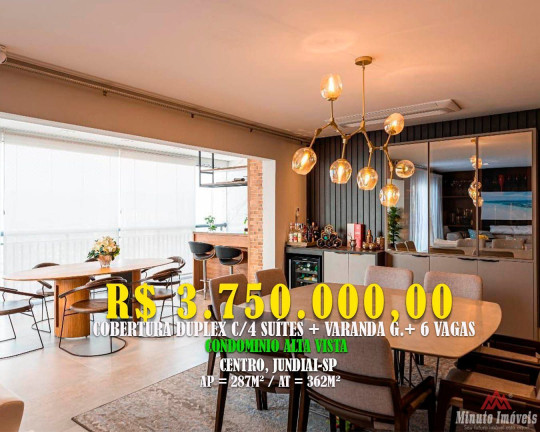Apartamento com 4 Quartos à Venda, 287 m² em Anhangabaú - Jundiaí