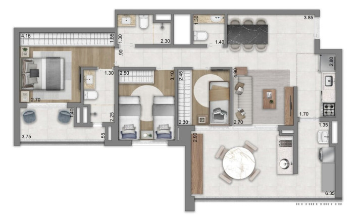 Imagem Apartamento com 3 Quartos à Venda, 134 m² em Brooklin Paulista - São Paulo Imagem Apartamento com 3 Quartos à Venda, 134 m² em Brooklin Paulista - São Paulo