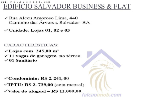 Imagem Sala Comercial para Alugar, 245 m² em Caminho Das árvores - Salvador Imagem Sala Comercial para Alugar, 245 m² em Caminho Das árvores - Salvador