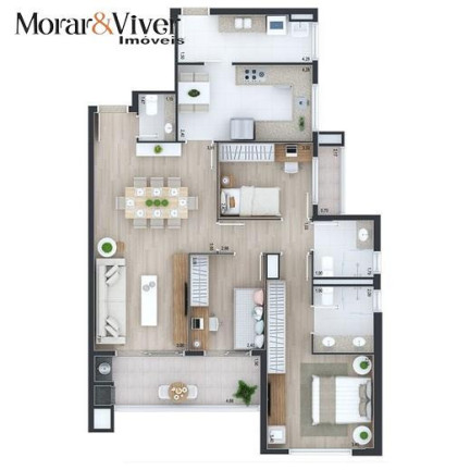 Imagem Apartamento com 3 Quartos à Venda, 106 m² em Juvevê - Curitiba
