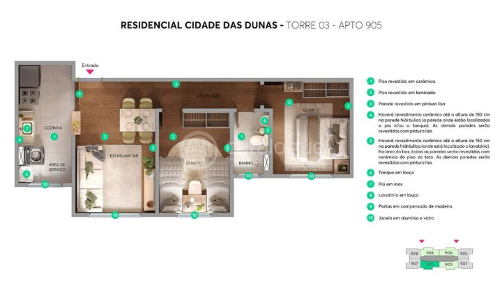 Imagem Apartamento com 2 Quartos à Venda, 49 m² em Cidade Da Esperança - Natal