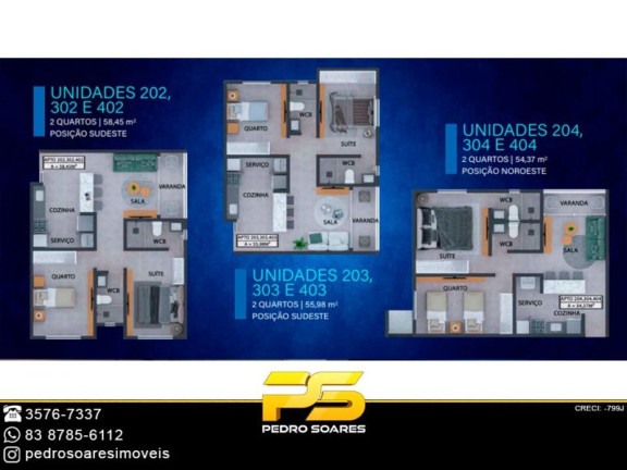Imagem Apartamento com 2 Quartos à Venda, 52 m² em Portal Do Sol - João Pessoa