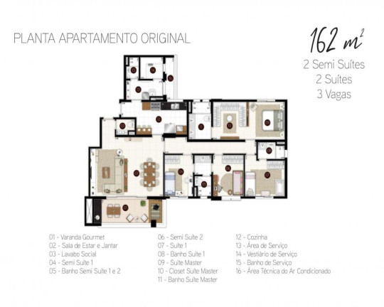 Imagem Imóvel com 4 Quartos à Venda, 162 m² em Aguas Norte - águas Claras