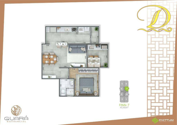 Imagem Apartamento com 1 Quarto à Venda, 47 m² em Vila Guilhermina - Praia Grande