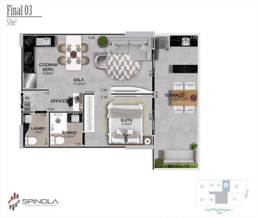 Imagem Cobertura com 2 Quartos à Venda, 114 m² em Vilamar - Praia Grande