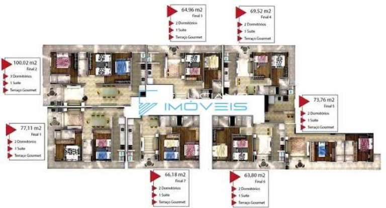Imagem Apartamento com 2 Quartos à Venda, 74 m² em Aviação - Praia Grande