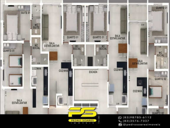 Imagem Apartamento com 3 Quartos à Venda, 69 m² em Bancários - João Pessoa Imagem Apartamento com 3 Quartos à Venda, 69 m² em Bancários - João Pessoa