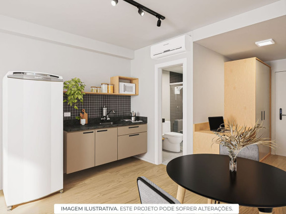 Imagem Apartamento com 1 Quarto para Alugar, 28 m² em Mirandópolis - São Paulo