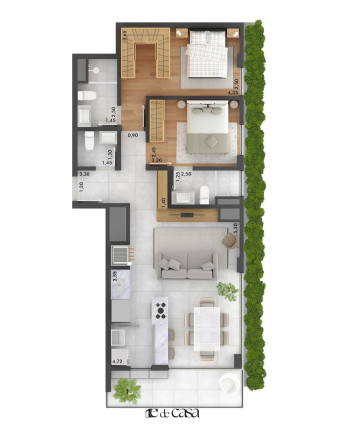Apartamento com 2 Quartos à Venda, 68 m² em Florestal - Lajeado